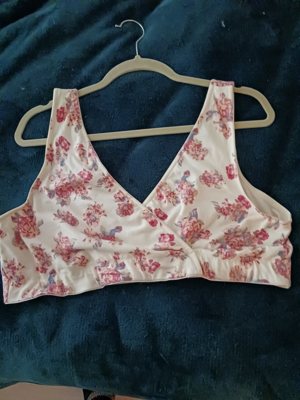 Motherhood Floral Nursing Bra in White and Pink